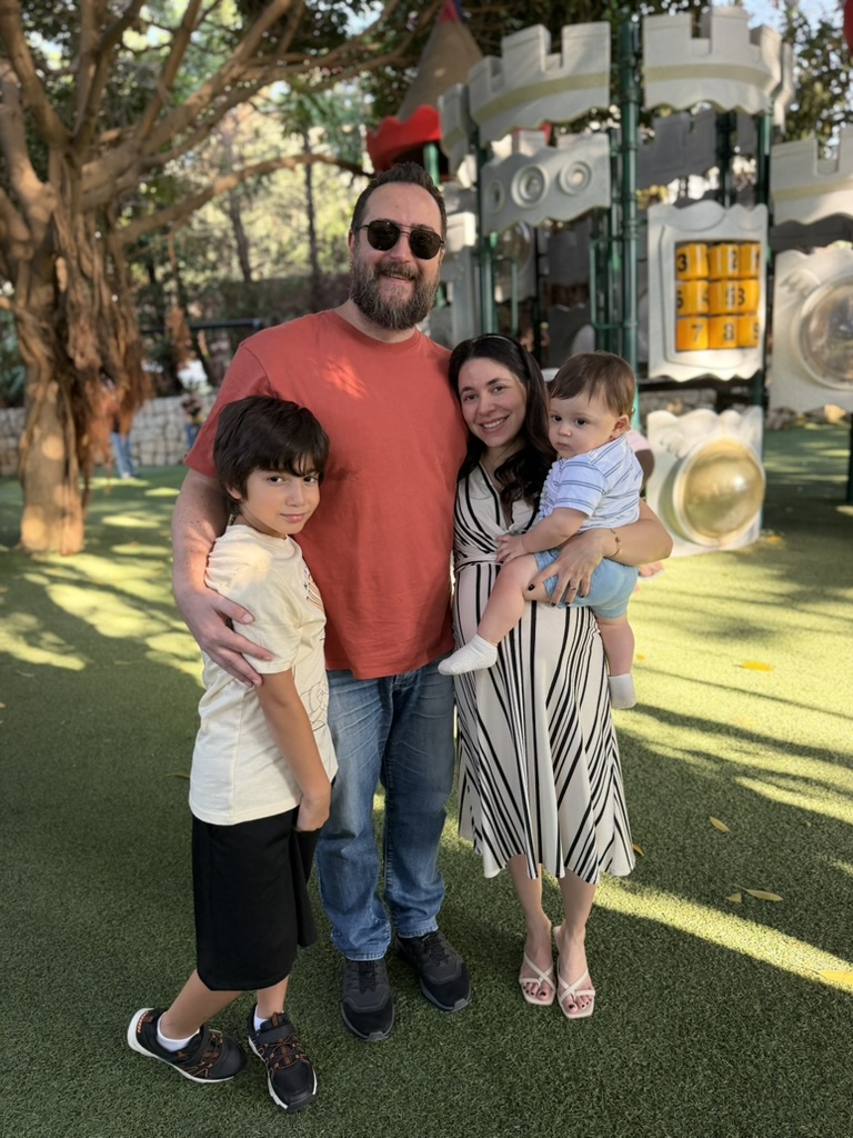 Nader alMaleh with his family outdoors